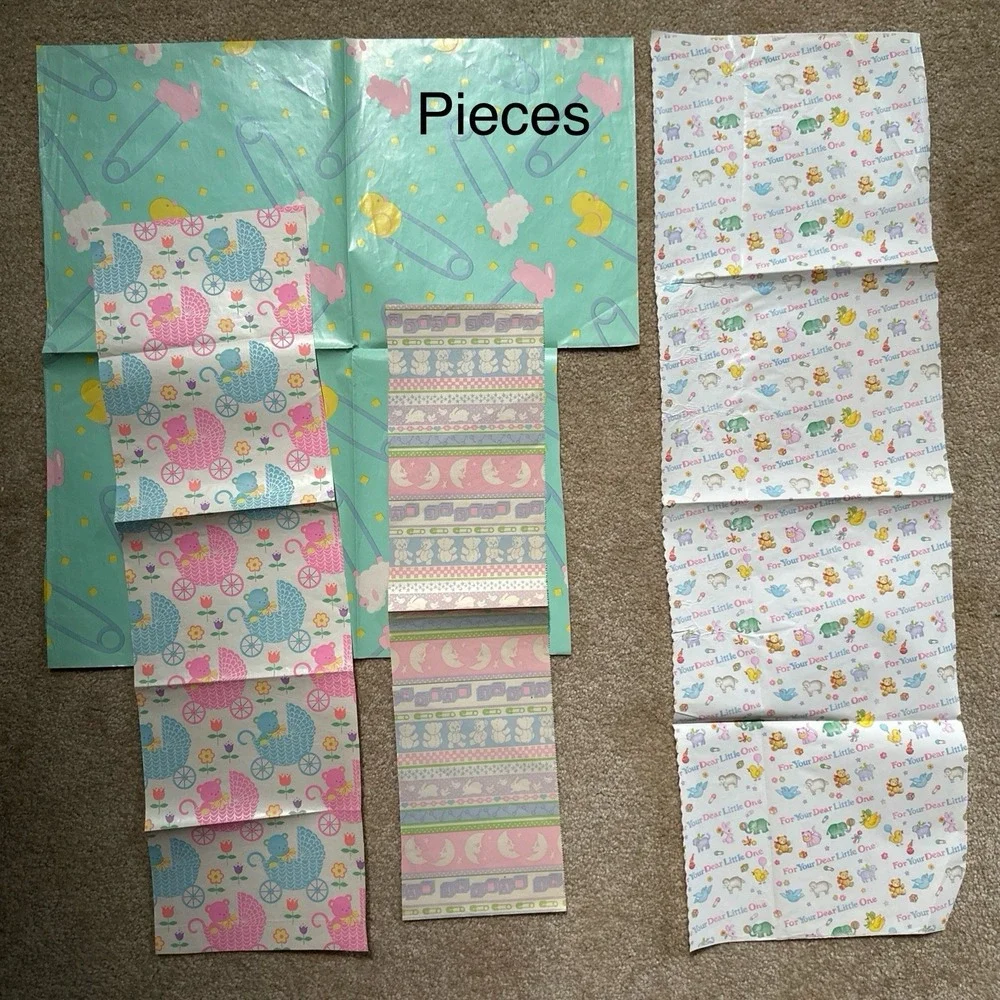Vtg Lot 28 Full Sheets Wrapping‎ Paper All-Occasion 60's 70's 80's Plus Pieces